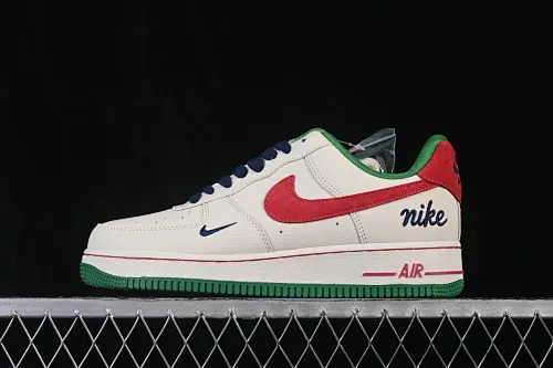 All categories Nk Air Force 1 Air Force series Nk Air Force 1 Low Air Force low-top Nike Air Force 1'07 Low beige red and green Air Force 1 low-top casual sneakers FV3694-108